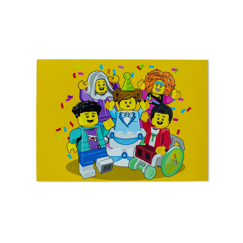 Kaarten en kinderpostzegels met LEGO® minifiguren